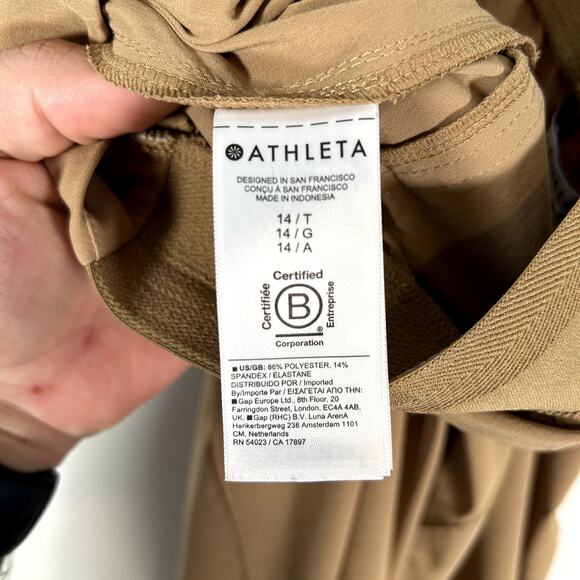 Athleta Brooklyn Heights High Rise Pant Size 14T Tall Tapestry Gold Tan - Picture 9 of 10